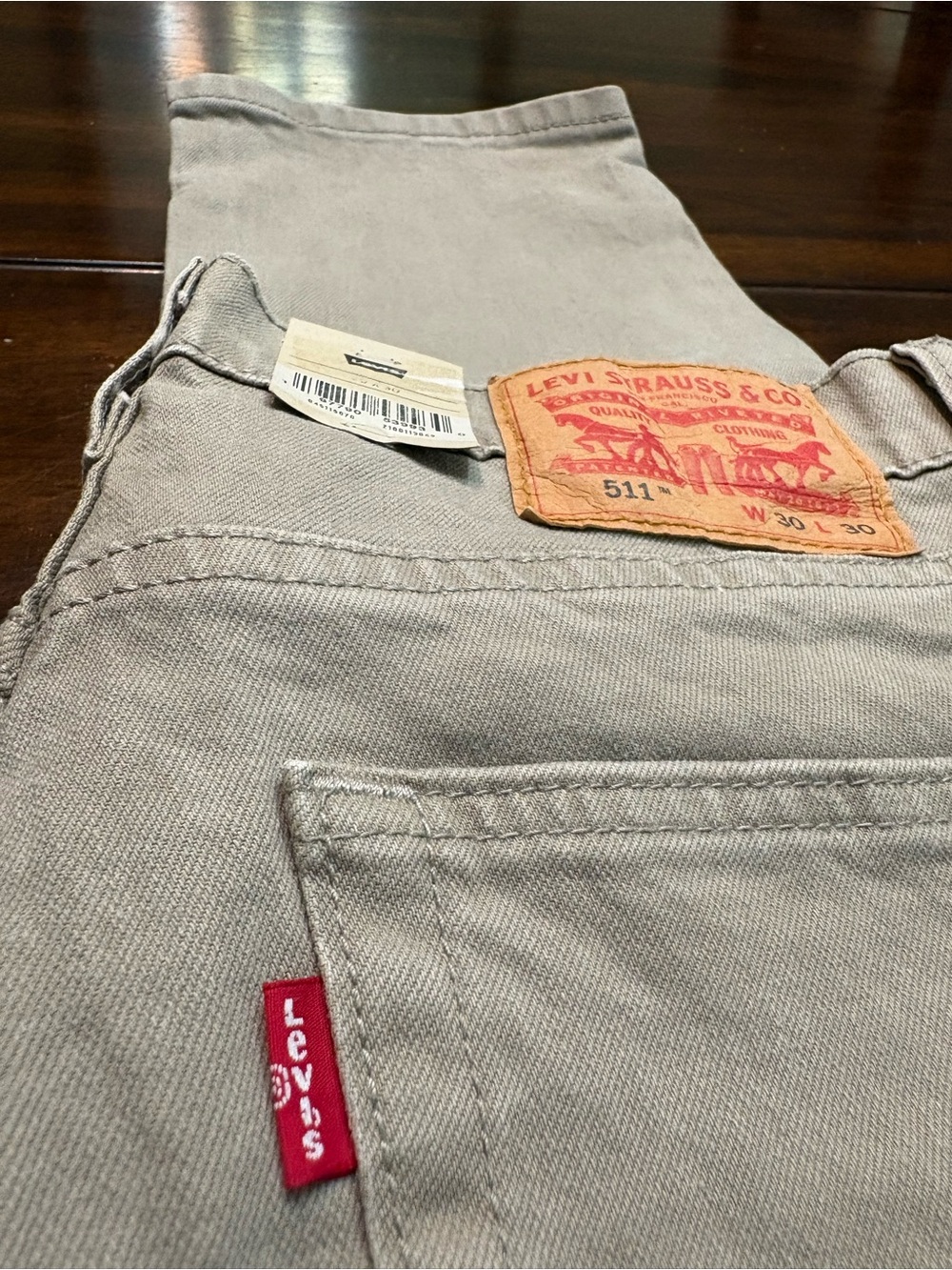 Levi's 511 Slim Straight Leg Khaki Jeans, Size 30x30